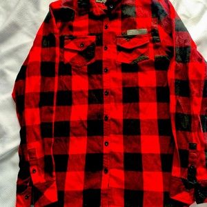 Mens XS Grunt Style flannel button up